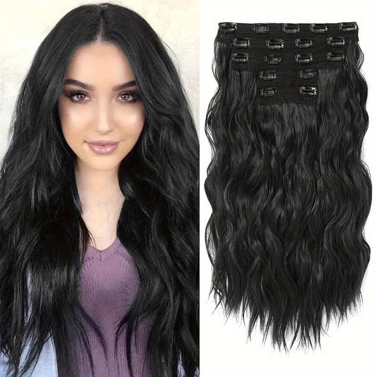 Indian Curly Natural Black Clip-In Extensions