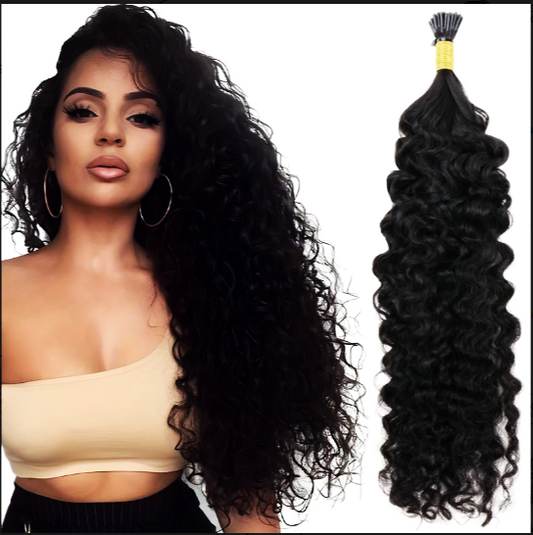 Indian Curly Natural Black I-Tip